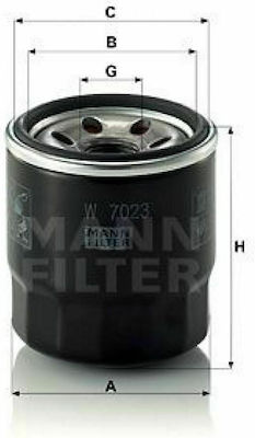 Mann Filter Car Oil Filter for Hyundai Hyundai Accent-i10i-20-i30 / KIA Picanto-Rio-Cee´d