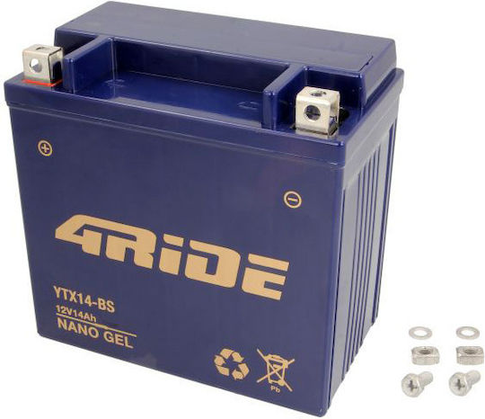 GEL Motorcycle Battery YTX14-BS 200A with Capacity 12Ah