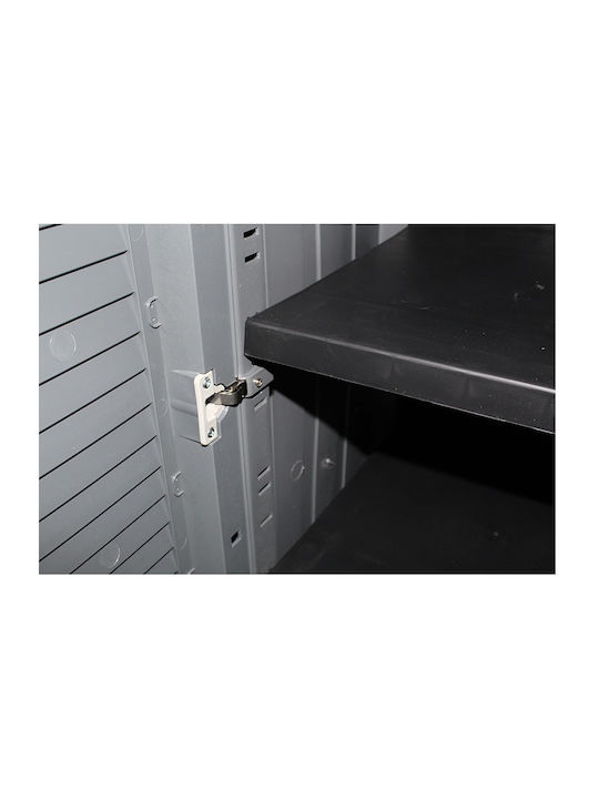 Double Door Wardrobe Plastic with 3 Shelves 68x37x84cm
