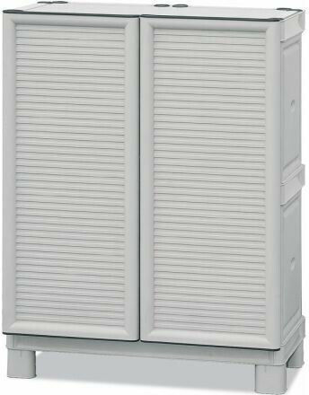 Double-Leaf Cabinet Made of Polypropylene with 1 Shelf 70x39x92 cm