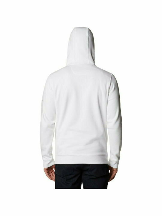 Columbia Men's Sweatshirt with Hood and Pockets White