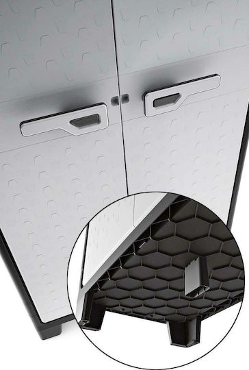 Dulap Dublu-Foi Titan High din Polipropilenă cu 4 Rafturi cu Rafturi 80x44x182 cm