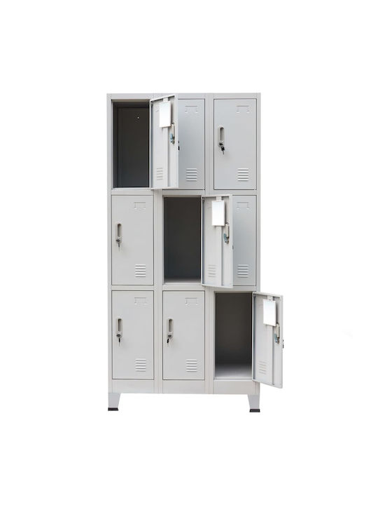 Φοριαμός Μεταλλικός με 9 Ντουλάπια 60x45x180εκ.