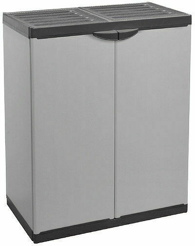 Double-Leaf Low Plastic Cabinet 68x39.5x85 cm