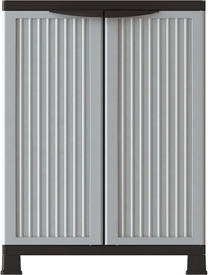 Δίφυλλη Πλαστική 68x39x92εκ. Γκρι