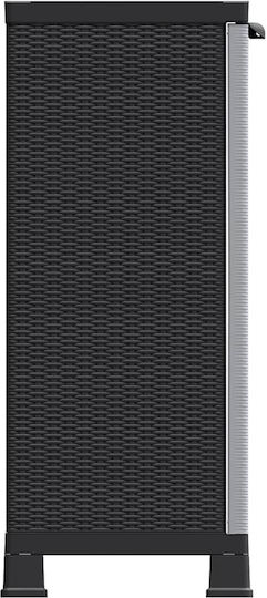 Double Door Wardrobe Plastic with 2 Shelves 68x39x92cm