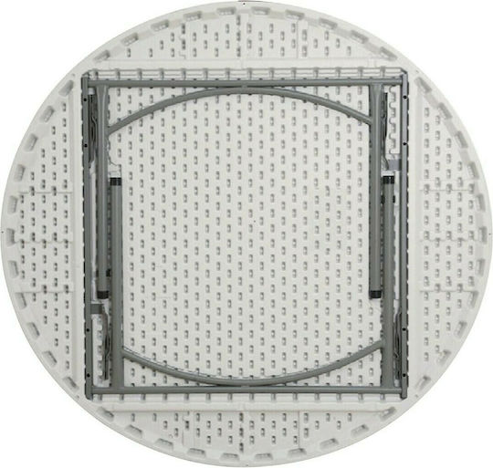 Plastic Masa Catering pentru spații exterioare Pliabil cu schelet metalic Blow - R Alb 121x121x72buc