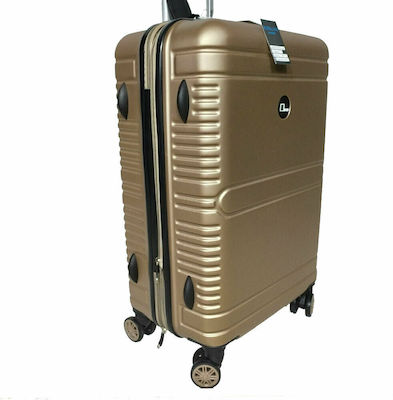 Rain Large Travel Suitcase Hard Gold with 4 Wheels Height 75cm