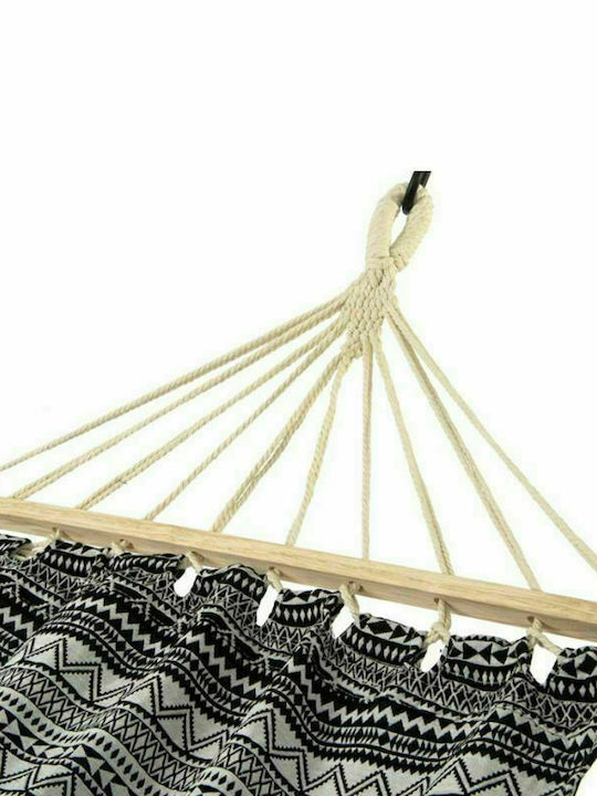 Royokamp Etno Αιώρα Διπλή Υφασμάτινη Γκρι 200x150εκ.