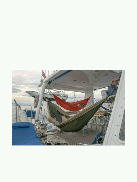 Ticket To The Moon Parachute King Size Hammock Army Green - Brown 320x230cm