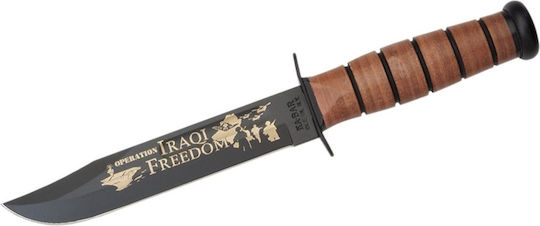 Ka-Bar USMC IRAQI Freedom Μαχαίρι Επιβίωσης Καφέ σε Δερμάτινη Θήκη