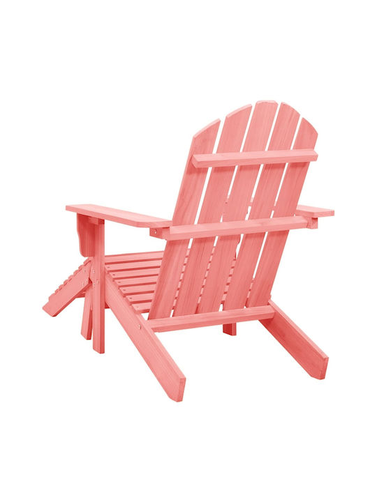 Șezlong Din Lemn Adirondack Roz 147.5x70x88.5cm