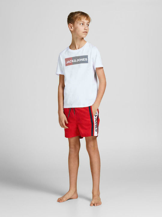 Jack & Jones Costum de baie pentru copii Pantaloni scurți de înot Roșu