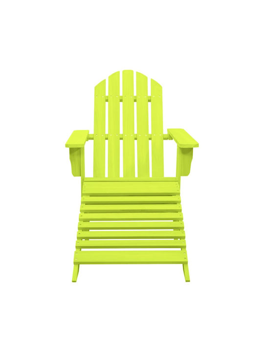 Ξαπλώστρα Ξύλινη Adirondack Πράσινη 147.5x70x88.5εκ.