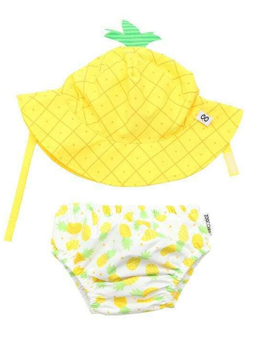 Zoocchini Kids Swimwear Swim Diaper with Hat Yellow