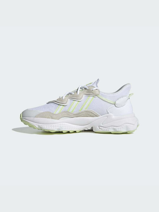 Adidas Ozweego White Γυναικεία Chunky Sneakers Cloud White / Almost Lime / Pulse Lime