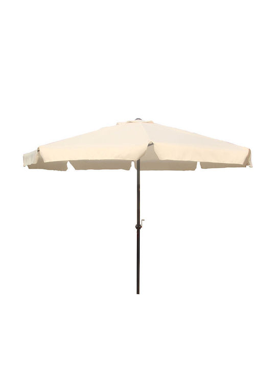 2005 Garden & Terrace Floor Aluminium Round Parasol Μπεζ