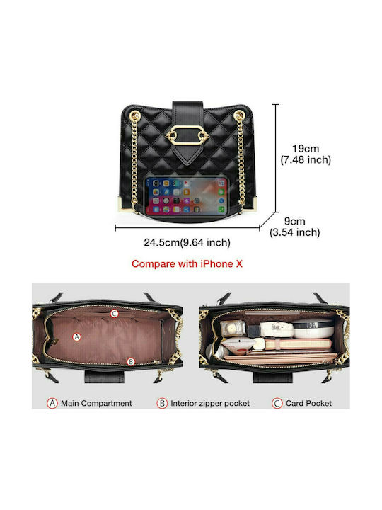 Leather Women's Bag Shoulder Black