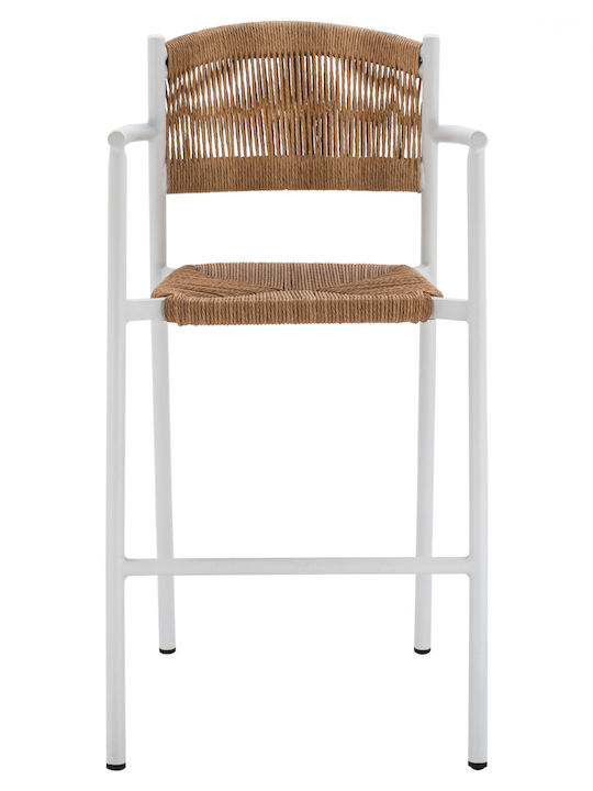 Σκαμπό Μπαρ από Αλουμίνιο Λευκό 55.5x58x107cm Σκαμπό Μπαρ από Αλουμίνιο Λευκό 55.5x58x107cm