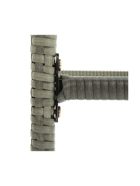 Hocker für Bar Für den Außenbereich Rattan mit Kissen Grey - Charcoal 6Stück 38x38x76cm