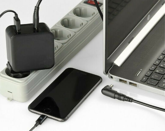 Gembird USB-C Universal Φορτιστής Laptop 60W 5V 2.5A με Αντάπτορα Τροφοδοσίας και με σετ βυσμάτων