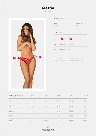Obsessive Mettia Thong Red