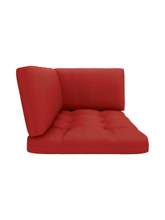 Ecksofa Außenbereich aus Paletten mit Kissen 110x65x55cm