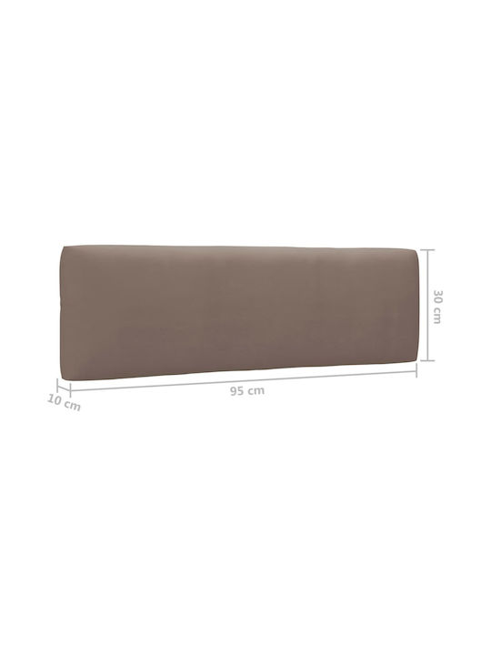 Ecksofa Outdoor from Pallets with Pillows Braun 110x65x55cm