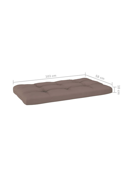 Ecksofa Outdoor from Pallets with Pillows Braun 110x65x55cm