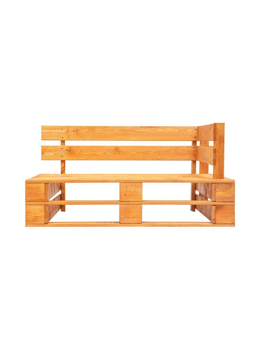 Ecksofa Outdoor from Pallets with Pillows Braun 110x65x55cm