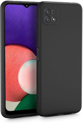 Tech-Protect Icon Soft Touch Umschlag Rückseite Silikon Schwarz (Galaxy A22 5G) 32463