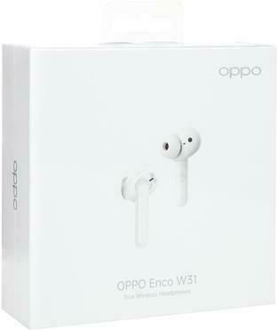Oppo Enco W31 In-ear Bluetooth Handsfree Earphones with Sweat Resistance and Charging Case White