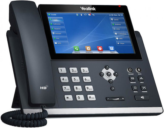 Yealink SIP-T48U Wired IP Phone with 16 Lines Black