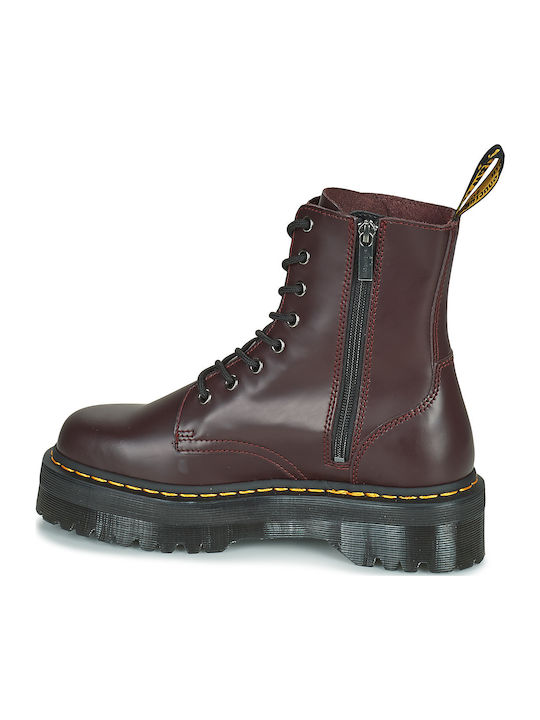 Jadon Smooth Leather Women's Ankle Boots Burgundy