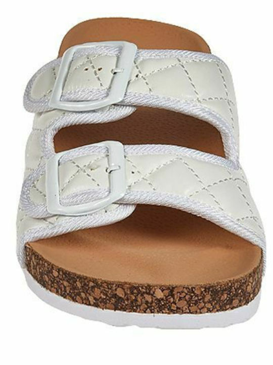 Women's Flat Sandals Flatforms in White Color
