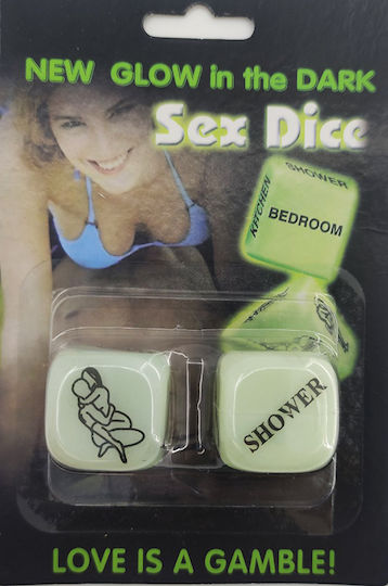 Δωρόσημο Glow In The Dark Sex Dice Ερωτικό Παιχνίδι Ζαριών