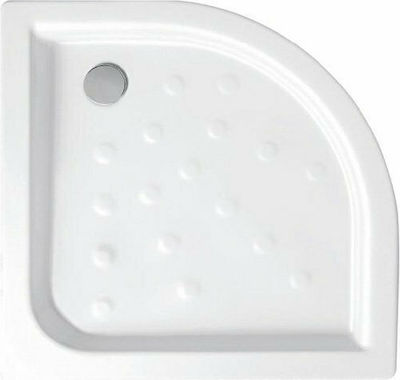 Sanitana Semicircular Porcelain Shower White Anabela Slim 80x80x8cm 54228080