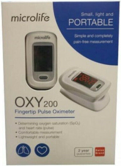 Microlife Oxy 200 Παλμικό Οξύμετρο Δακτύλου Λευκό
