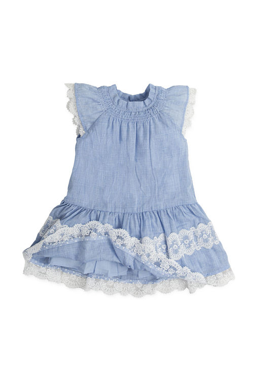 Tutto Piccolo Kids Dress Sleeveless Light Blue