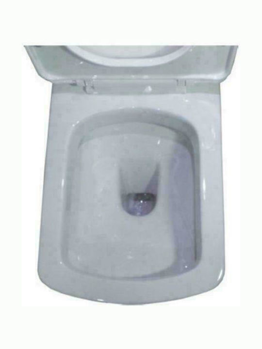 Huida Miranda Set Floor-Standing Toilet and Flush that Includes Slim Soft Close Cover White