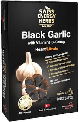 Swiss Energy Black Garlic with Vitamin B-Group Heart & Brain 20 κάψουλες