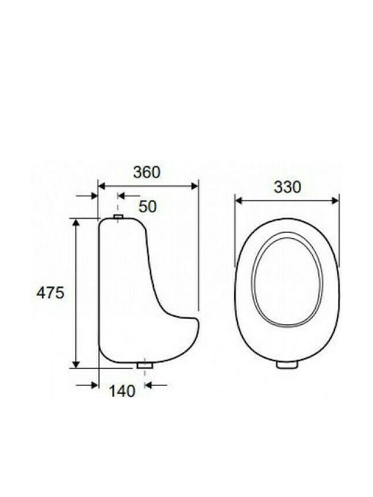 Karag Lt 108h Urinal Weiß