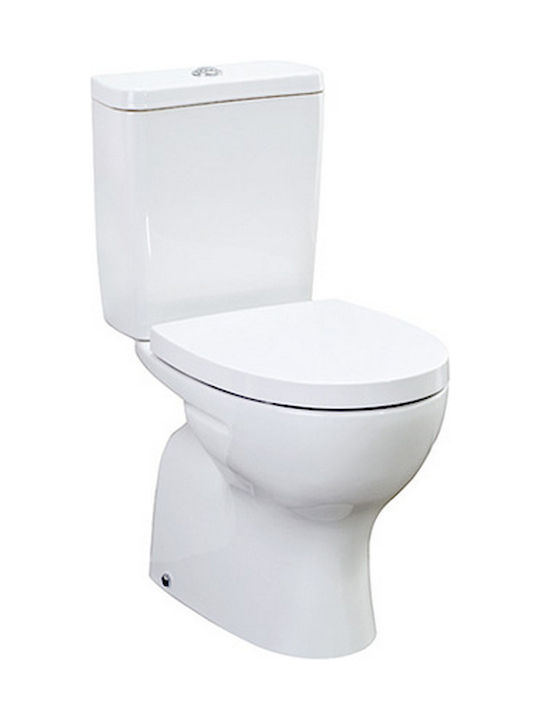 Sanitana Pop Toaletă de podea cu sistem de descărcare Albă Sanitana Pop Toaletă de podea cu sistem de descărcare Albă