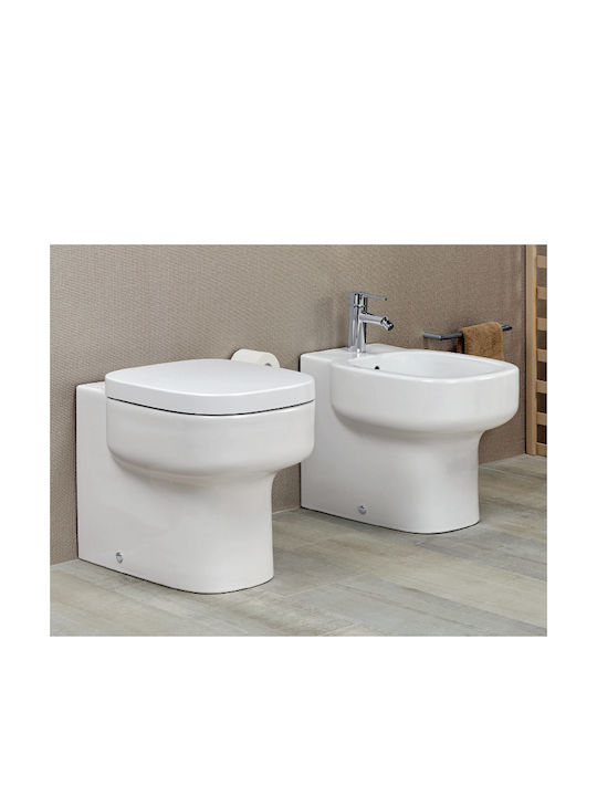 Sanitana Be You Toaletă de podea cu Capac Thermodur Albă Sanitana Be You Toaletă de podea cu Capac Thermodur Albă