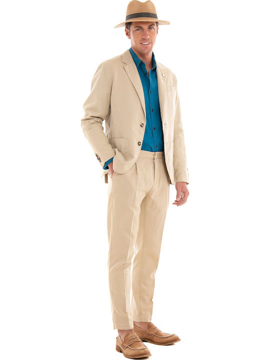 Men's Summer Suit Jacket Regular Fit Beige