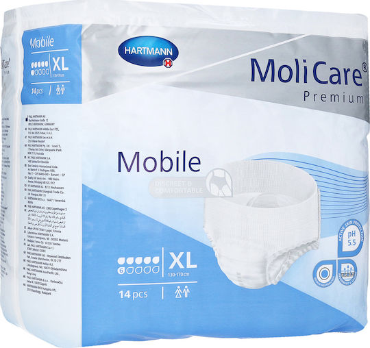 Hartmann MoliCare Mobile Пелени за инконтиненция 6 капки XLarge 14бр
