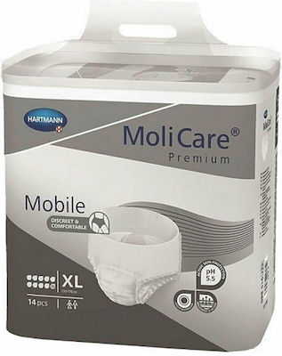 Hartmann MoliCare Premium Mobile Heavy Leakage 10 Tropfen XLarge in Weiß Farbe 14Stück