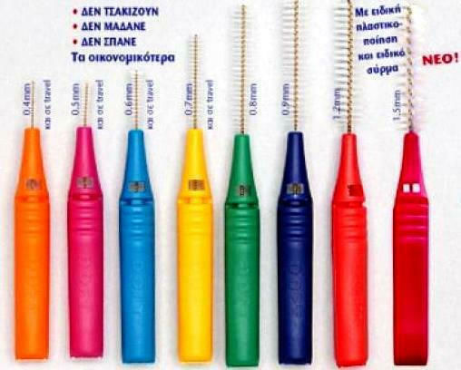 Doft Interdentals Interdental Brush Refills with Handle 1.5mm Red 12pcs