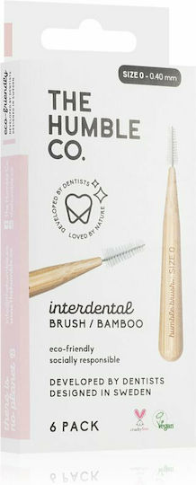 The Humble Co. Bamboo Interdental Brushes with Handle 0.4mm Purple 6pcs