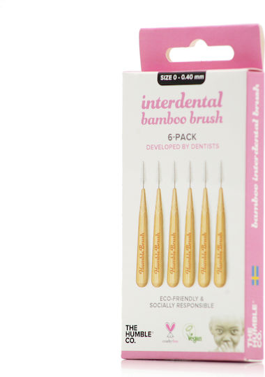 The Humble Co. Bamboo Interdental Brushes 0.4mm Purple 6pcs